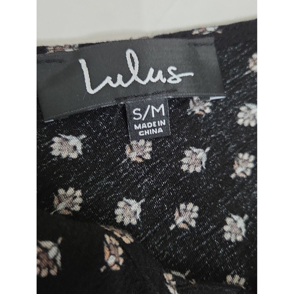 Lulus Yours Tule Black Floral Print Maxi Dress S/M- see disclaimer for damage - Picture 6 of 11